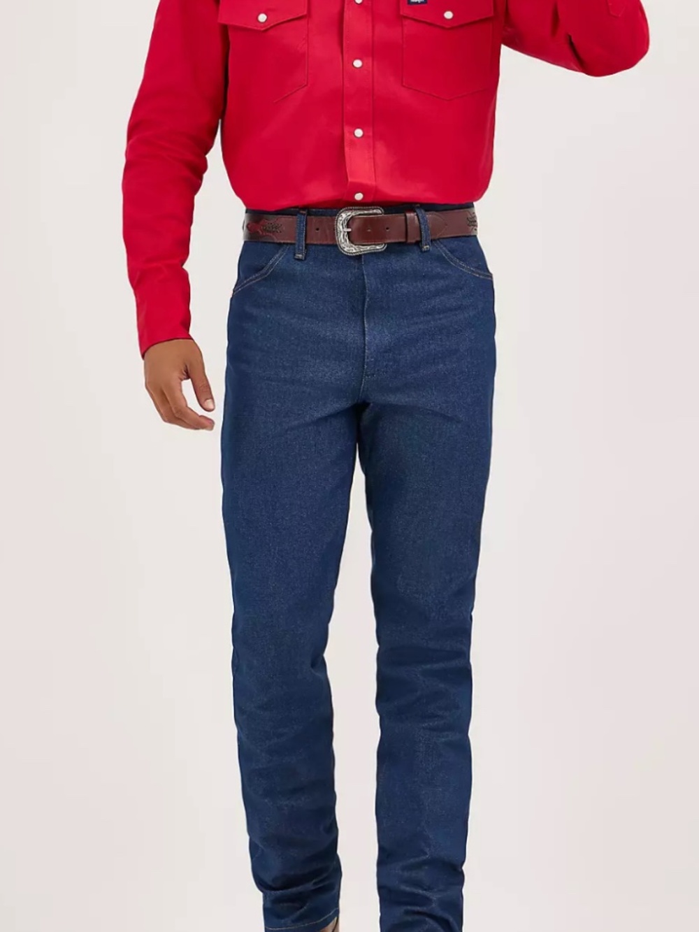 Men's Wrangler Cowboy Cut Slim Fit Jeans in Rigid Indigo Size 36x36